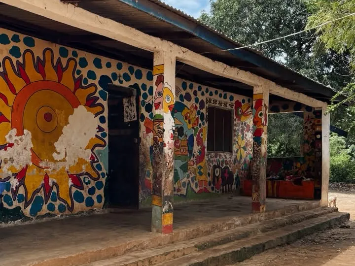 Painted facade of the children's home in Diani, Kenya